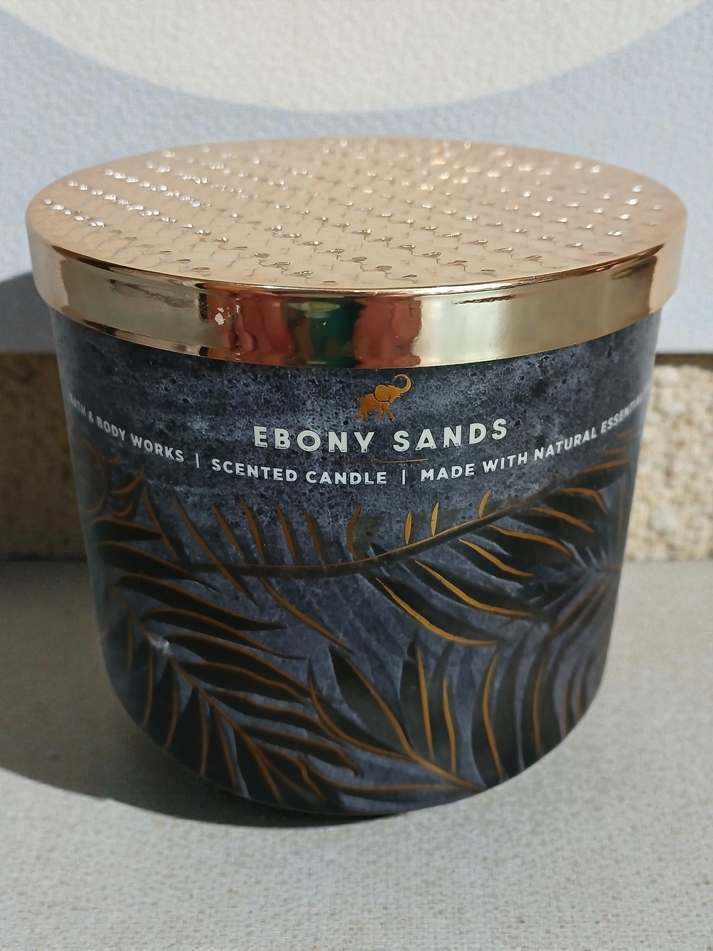 Bath & Body Works Ebony Sands Candle - Black & Gold